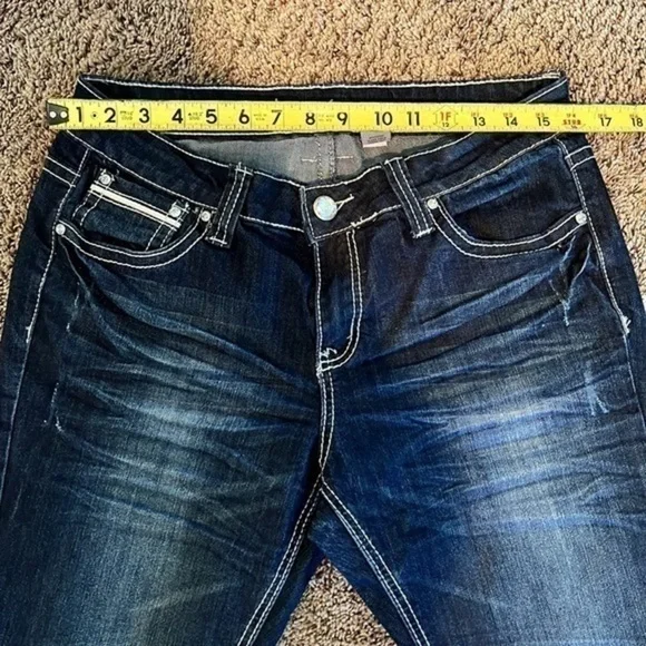 ND Weekend low rise Indigo Distressed Bling jean. Size 12. - Picture 7 of 10